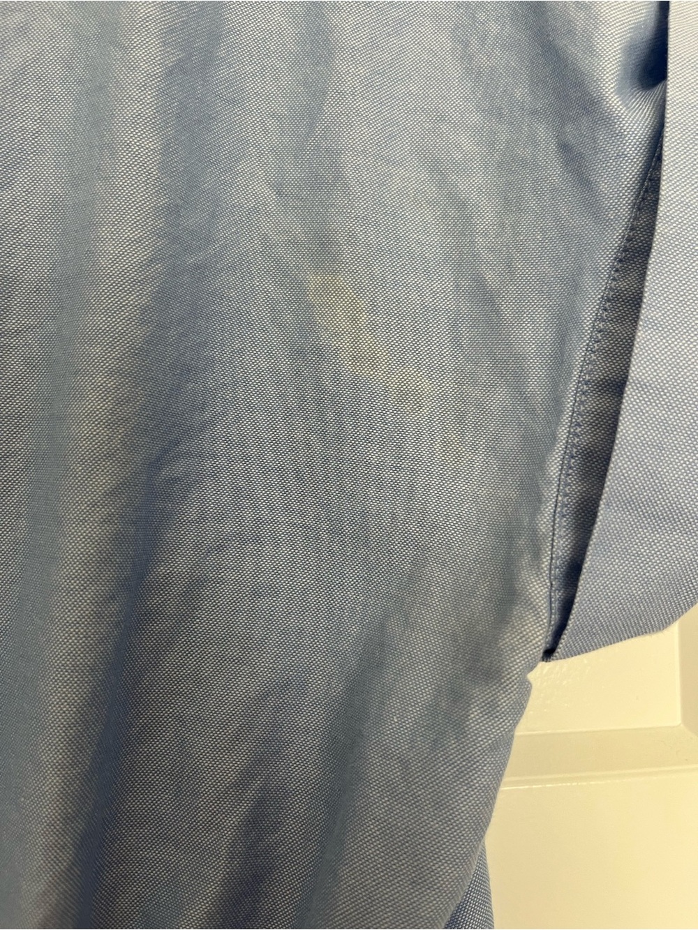 J. Crew Blue Cuffed Short Sleeve Cinched Waist Cotton Blouse (S) - Picture 3 of 4